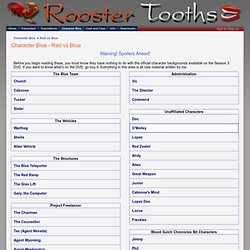 Character Bios · Rooster Tooths