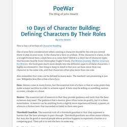 Defining Characters By Their Roles - Poewar