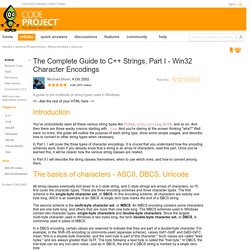 The Complete Guide to C++ Strings, Part I