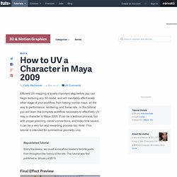 How to UV a Character in Maya 2009