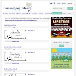 Character Study – Homeschool Helper Online