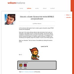 Create a Game Character with HTML5 and JavaScript { William Malone }