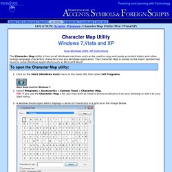 Charmap - Character Map Windows 7/Vista