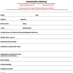 Character Profile Blank