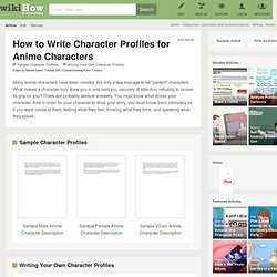 How to Write Character Profiles for Anime Characters: 8 steps