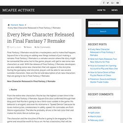 Every New Character Released in Final Fantasy 7 Remake – McAfee Activate