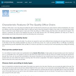 Characteristic Features Of The Quality Office Chairs: bocaoffice