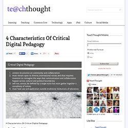 4 Characteristics Of Critical Digital Pedagogy