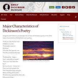 Major Characteristics of Dickinson’s Poetry – Emily Dickinson Museum