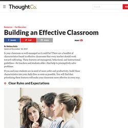 Characteristics of an Effective Classroom