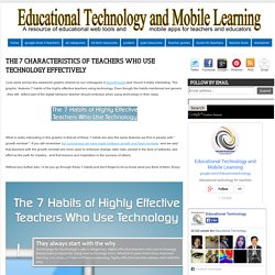 The 7 Characteristics of Teachers Who Use Technology Effectively