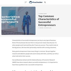 Top Common Characteristics of Successful Entrepreneurs - PineChatBot