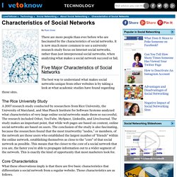 Characteristics of Social Networks