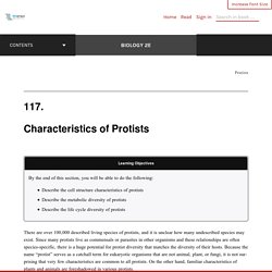 Characteristics of Protists – Biology 2e
