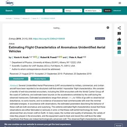 Estimating Flight Characteristics of Anomalous Unidentified Aerial Vehicles