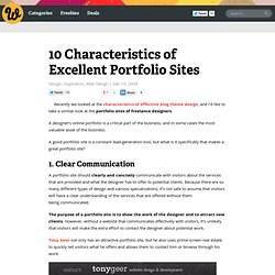 10 Characteristics of Excellent Portfolio Sites