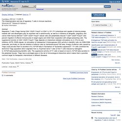 The characterization and role of regulatory T cell...[Front Bios