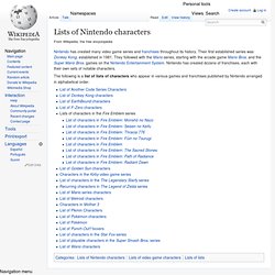 Lists of Nintendo characters