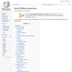 List of Tekken characters - Wikipedia, the free encyclopedia - Aurora