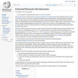 Mapping of Unicode characters