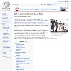 List of Cowboy Bebop characters