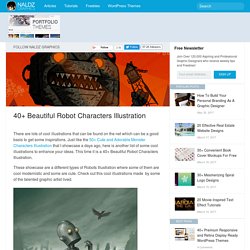 40+ Beautiful Robot Characters Illustration