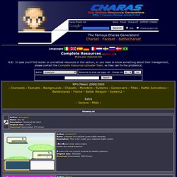 Charas, rpgmaker, the chara generator