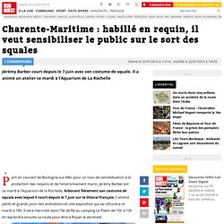 Charente-Maritime : habillé en requin, il veut sensibiliser le public sur le sort des squales