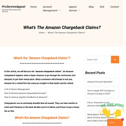 What’s the Amazon Chargeback Claims?