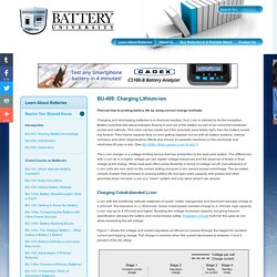 Charging Lithium-Ion Batteries