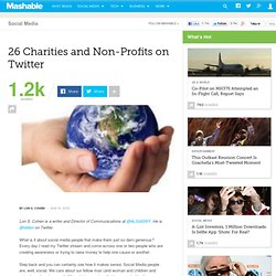 26 Charities and Non-Profits on Twitter