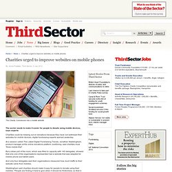 Charities urged to improve websites on mobile phones