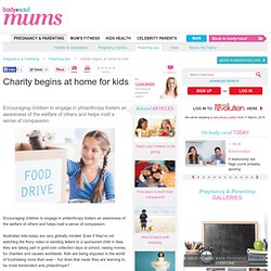 Charity begins at home for kids