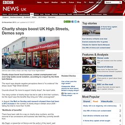Charity shops boost UK High Streets, Demos says