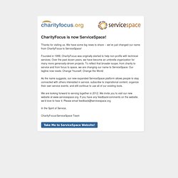 CharityFoucs - Helping Others Help Others