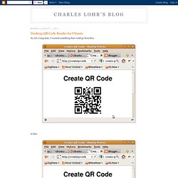 Desktop QR Code Reader for Ubuntu