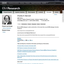 Charles H. Bennett - IBM Research