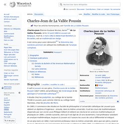 Charles-Jean de La Vallée Poussin