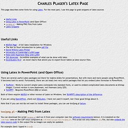 Charles Plager's Latex Page
