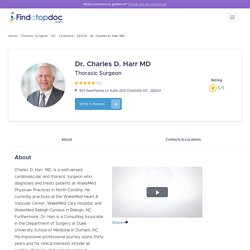 Charles D. Harr MD, Thoracic Surgeon in Charlotte, NC, 28204