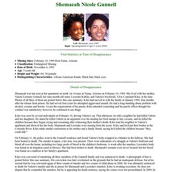 The Charley Project: Shemaeah Nicole Gunnell