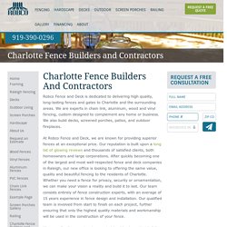 Charlotte Custom Fence Builders & Fence Contractors