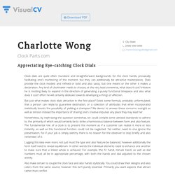 Charlotte Wong - Clock Parts.com