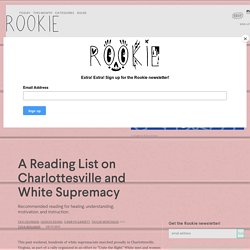 A Reading List on Charlottesville and White Supremacy