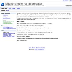 iphone-simple-rss-aggregator - Project Hosting on Google Code