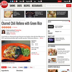 Charred Chili Relleno with Green Rice Recipe : Rachael Ray