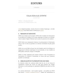 Charte Editoriale d’OWNI : Editors