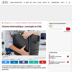 Charte informatique : RGPD, Cnil...