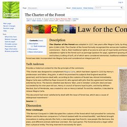 The Charter of the Forest - Commons Transition Wiki