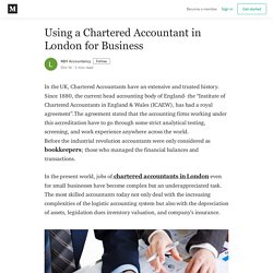 Using a Chartered Accountant in London for Business